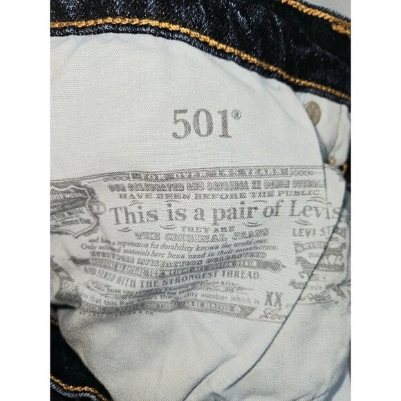Levis 501 Original Fit Womens Sz 31 Button Fly Straight Leg High Rise Blue - Picture 10 of 13